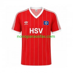 Camisolas Hamburger SV 1983 Retro Homem Visitante Manga Curta