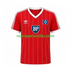 Camisolas Hamburger SV 1984 Retro Homem Visitante Manga Curta