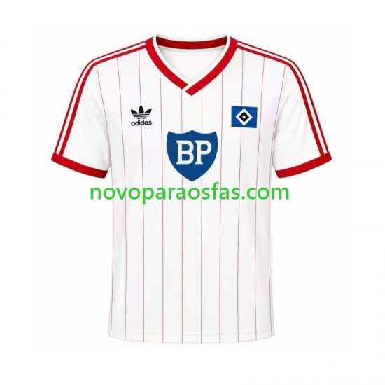 Camisolas Hamburger SV 1984 Retro Homem Casa Manga Curta