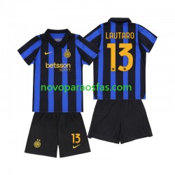 Camisolas Inter de Milão Lautaro Martinez 13 Criança Casa 2026-2027 Manga Curta