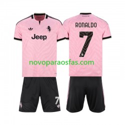 Camisolas Juventus Cristiano Ronaldo 7 Criança Visitante 2026-2027 Manga Curta