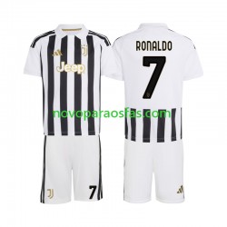 Camisolas Juventus Cristiano Ronaldo 7 Criança Casa 2026-2027 Manga Curta