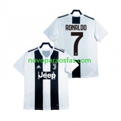 Camisolas Juventus Cristiano Ronaldo 2018 2019 Retro Homem Casa Manga Curta