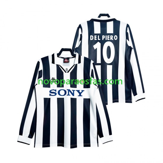 Camisolas Juventus DEL PIERO 10 1997 Retro Homem Casa Manga Comprida