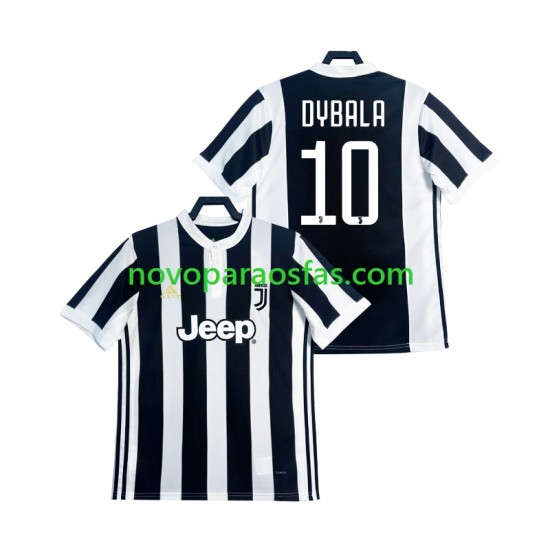 Camisolas Juventus DYBALA 21 2017 2018 Retro Homem Casa Manga Curta