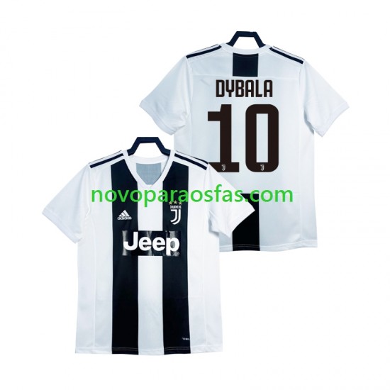Camisolas Juventus DYBALA 21 2018 2019 Retro Homem Casa Manga Curta