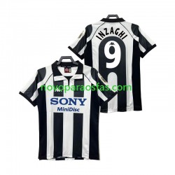 Camisolas Juventus INZAGHI 9 1997 Retro Homem Casa 1998 Manga Curta