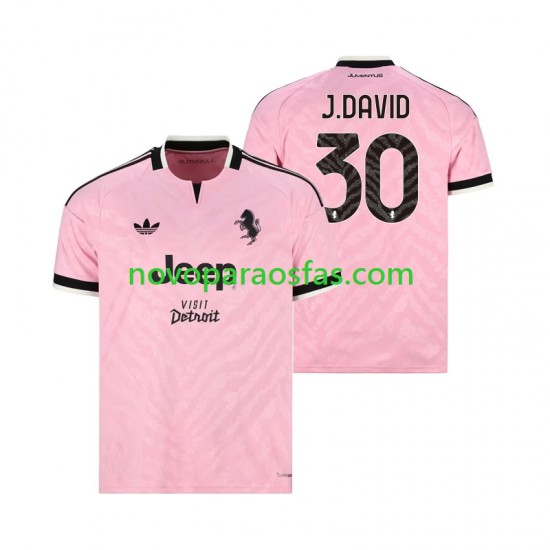Camisolas Juventus Jonathan David 30 Homem Visitante 2026-2027 Manga Curta