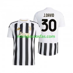 Camisolas Juventus Jonathan David 30 Homem Casa 2026-2027 Manga Curta