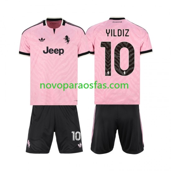 Camisolas Juventus Kenan Yildiz 10 Criança Visitante 2026-2027 Manga Curta
