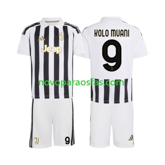 Camisolas Juventus Randal Kolo Muani 9 Criança Casa 2026-2027 Manga Curta