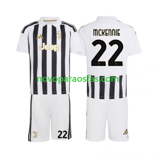 Camisolas Juventus Weston McKennie 22 Criança Casa 2026-2027 Manga Curta
