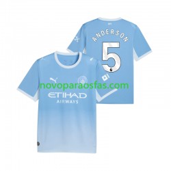 Camisolas Manchester City Elliot Anderson 5 Homem Casa 2026-2027 Manga Curta