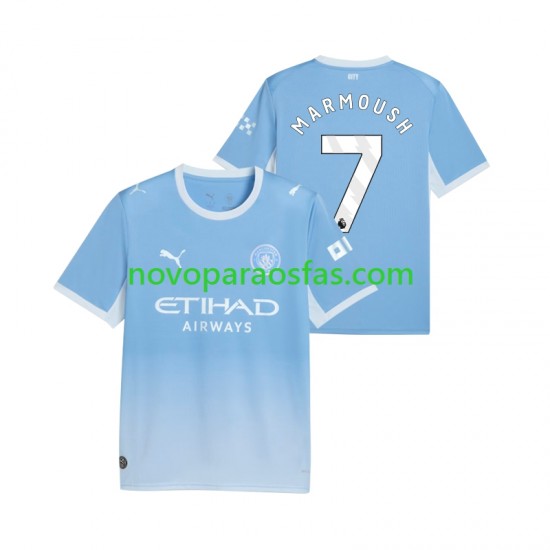 Camisolas Manchester City Omar Marmoush 7 Homem Casa 2026-2027 Manga Curta