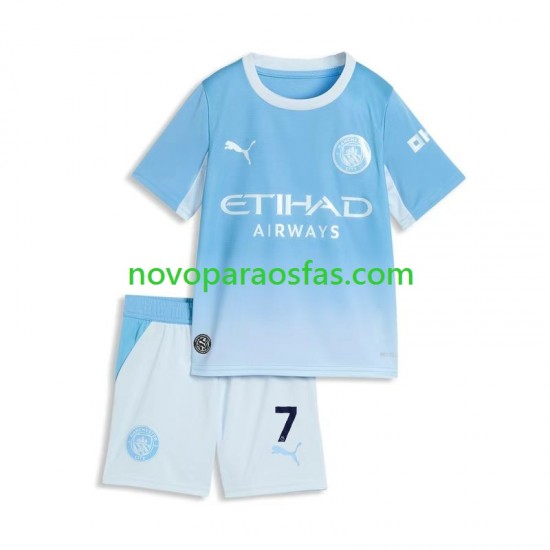Camisolas Manchester City Omar Marmoush 7 Criança Casa 2026-2027 Manga Curta