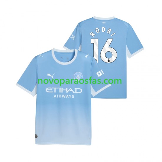Camisolas Manchester City Rodri 16 Homem Casa 2026-2027 Manga Curta