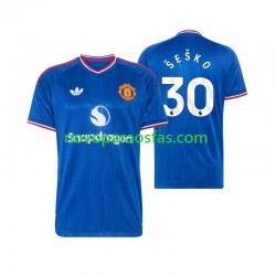 Camisolas Manchester United Benjamin Sesko 30 Homem Visitante 2026-2027 Manga Curta