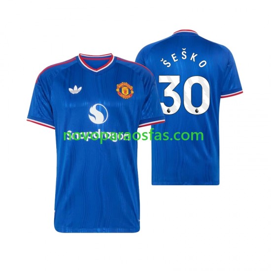 Camisolas Manchester United Benjamin Sesko 30 Homem Visitante 2026-2027 Manga Curta