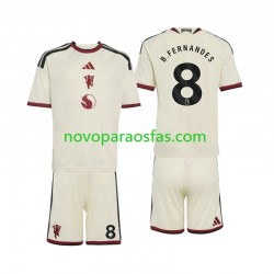 Camisolas Manchester United Bruno Fernandes 8 Criança Alternativo 2026-2027 Manga Curta
