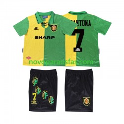 Camisolas Manchester United CANTONA 7 1992 Retro Criança Alternativo 1994 Manga Curta