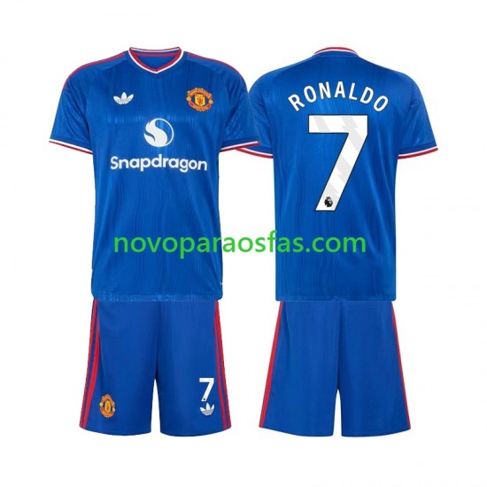 Camisolas Manchester United Cristiano Ronaldo 7 Criança Visitante 2026-2027 Manga Curta