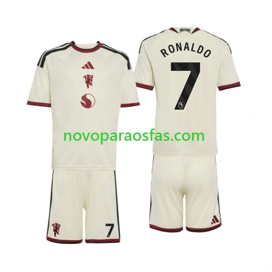 Camisolas Manchester United Cristiano Ronaldo 7 Criança Alternativo 2026-2027 Manga Curta