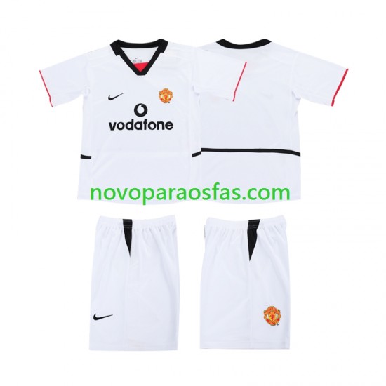 Camisolas Manchester United 2003 Criança Visitante 2002 Manga Curta