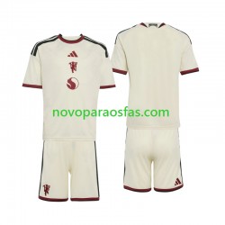 Camisolas Manchester United Criança Alternativo 2026-2027 Manga Curta