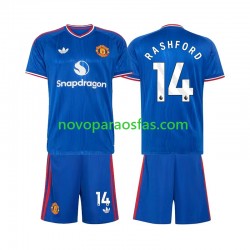 Camisolas Manchester United Marcus Rashford 14 Criança Visitante 2026-2027 Manga Curta