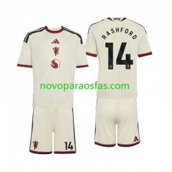 Camisolas Manchester United Marcus Rashford 14 Criança Alternativo 2026-2027 Manga Curta