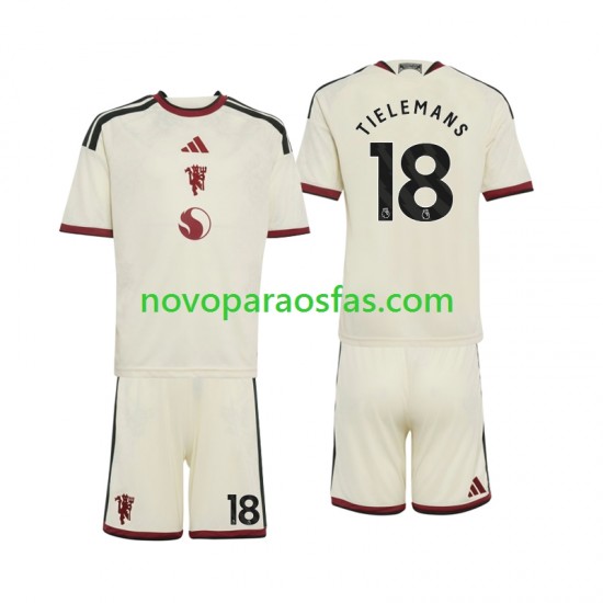 Camisolas Manchester United Youri Tielemans 18 Criança Alternativo 2026-2027 Manga Curta