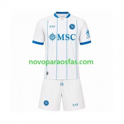 Camisolas Napoli Criança Visitante 2026-2027 Manga Curta