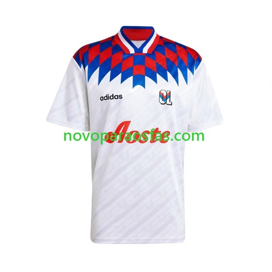Camisolas Olympique Lyonnais 1995 1996 Retro Homem Casa Manga Curta
