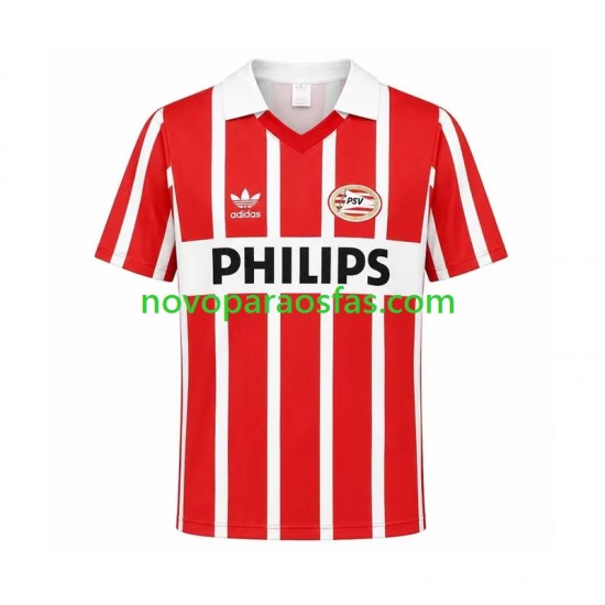 Camisolas PSV Eindhoven 1990 Retro Homem Casa Manga Curta