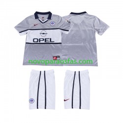 Camisolas Paris Saint-Germain 2000 2001 Retro Criança Visitante Manga Curta