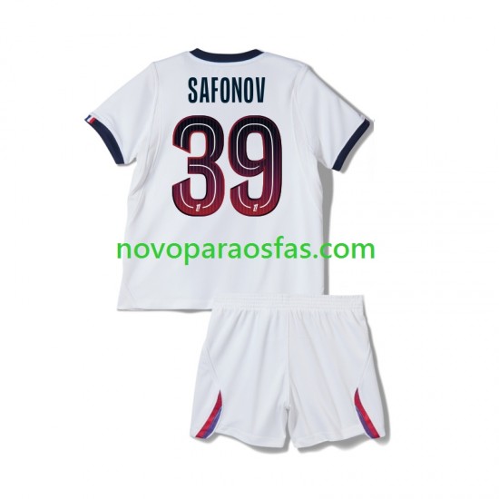 Camisolas Paris Saint-Germain Matvey Safonov 39 Criança Visitante 2026-2027 Manga Curta