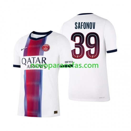 Camisolas Paris Saint-Germain Matvey Safonov 39 Homem Visitante 2026-2027 Manga Curta