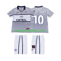 Camisolas Paris Saint-Germain OKOCHA 10 2000 2001 Retro Criança Visitante Manga Curta