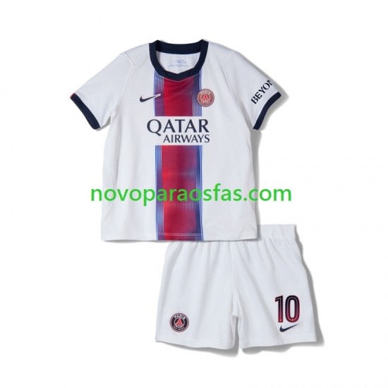 Camisolas Paris Saint-Germain Ousmane Dembele 10 Criança Visitante 2026-2027 Manga Curta