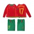 Camisolas Portugal Cristiano Ronaldo 17 Retro Criança Casa 2004 Manga Comprida