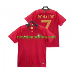 Camisolas Portugal Cristiano Ronaldo 7 2018 Retro Homem Casa Manga Curta