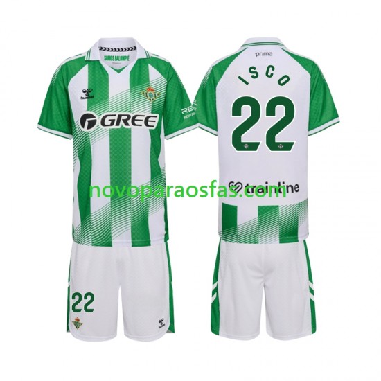 Camisolas Real Betis Isco 22 Criança Casa 2026-2027 Manga Curta