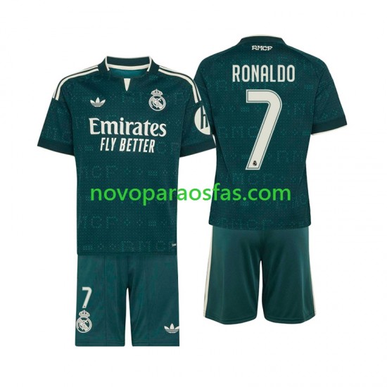 Camisolas Real Madrid Cristiano Ronaldo 7 Criança Visitante 2026-2027 Manga Curta