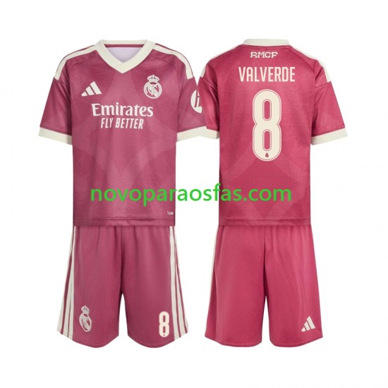 Camisolas Real Madrid Federico Valverde 8 Criança Alternativo 2026-2027 Manga Curta