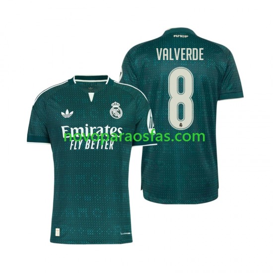 Camisolas Real Madrid Federico Valverde 8 Homem Visitante 2026-2027 Manga Curta