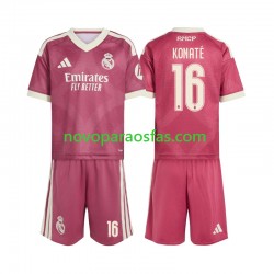 Camisolas Real Madrid Ibrahima Konate 16 Criança Alternativo 2026-2027 Manga Curta