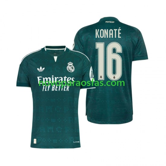 Camisolas Real Madrid Ibrahima Konate 16 Homem Visitante 2026-2027 Manga Curta