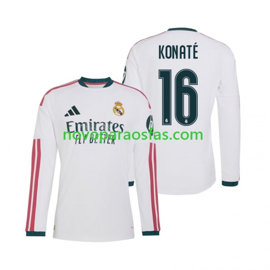 Camisolas Real Madrid Ibrahima Konate 16 Homem Casa 2026-2027 Manga Comprida