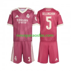 Camisolas Real Madrid Jude Bellingham 5 Criança Alternativo 2026-2027 Manga Curta
