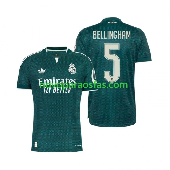 Camisolas Real Madrid Jude Bellingham 5 Homem Visitante 2026-2027 Manga Curta